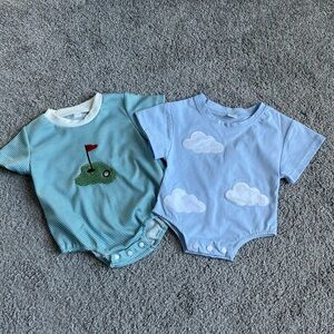 Baby Clothes: Mixed Lot of 2 Short Sleeve Bodysuits-Size 0-3M